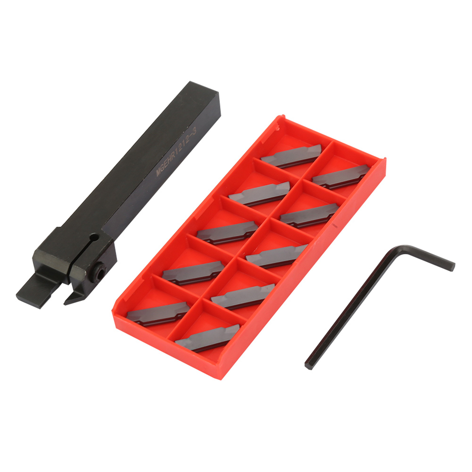 Porte-outil De Tronçonnage Et De Rainurage Pour Tour Mgehr1212-3 Avec 10 Plaquettes