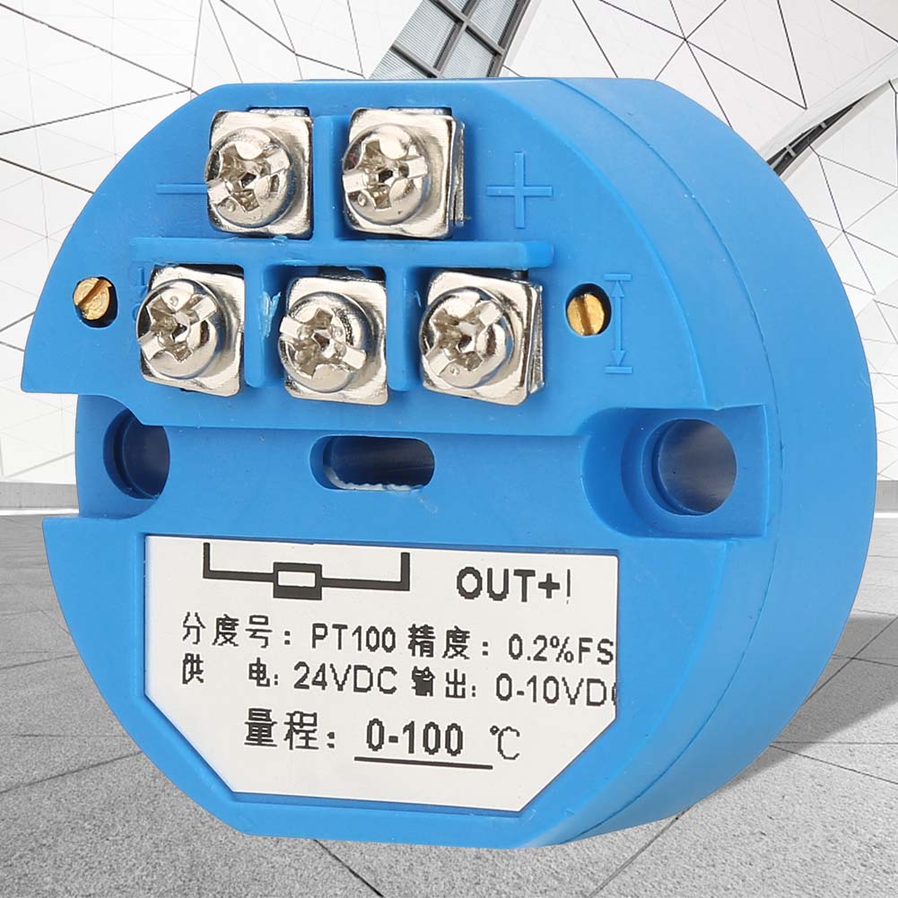 Transmetteur De Température Pt100, Plage De Température De -50 À 400 °c, Sortie 24 V Cc, Capteur 0-10 V