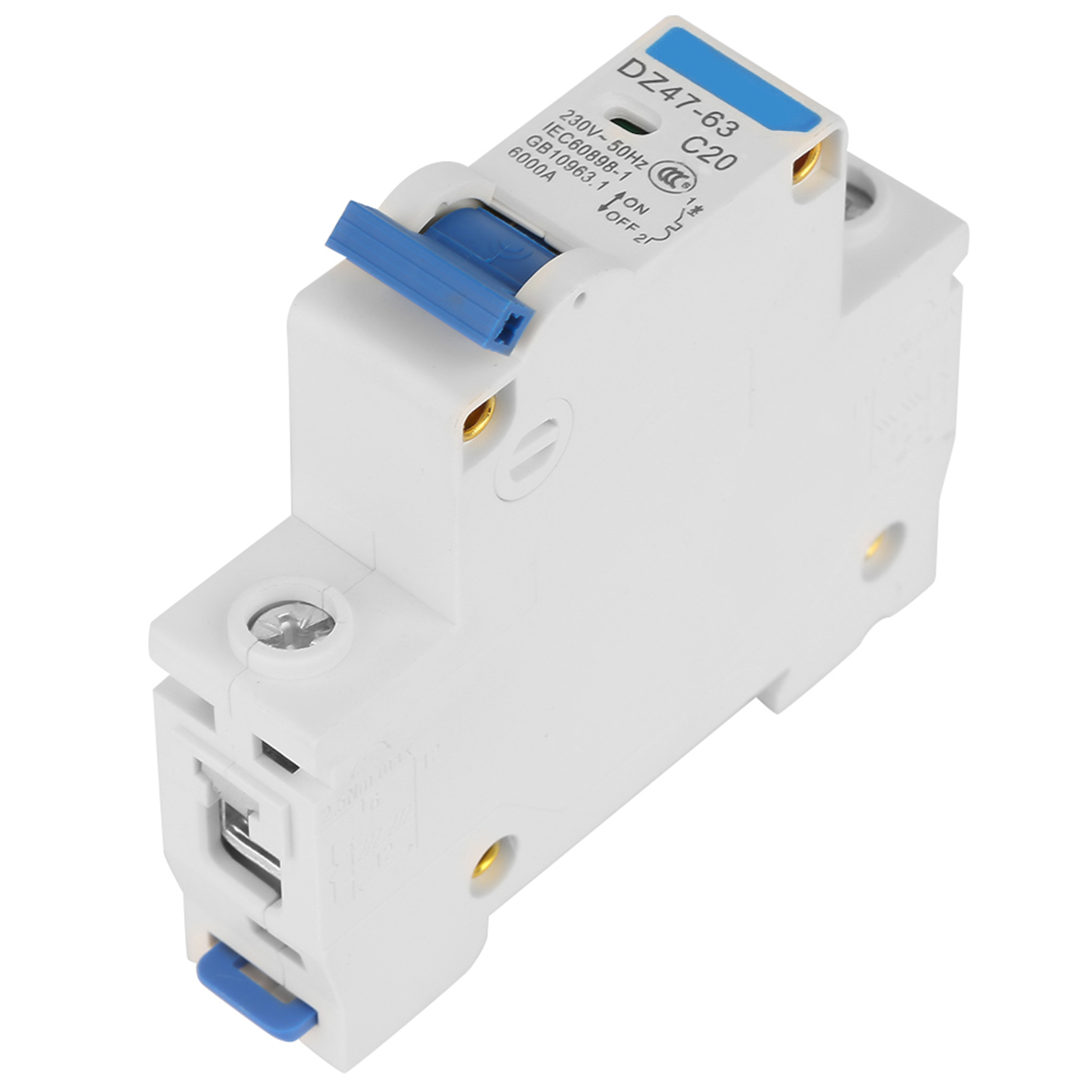 Disjoncteur Miniature 1p Pour Petits Groupes Électrogènes Dz47-63 230 V 20 A