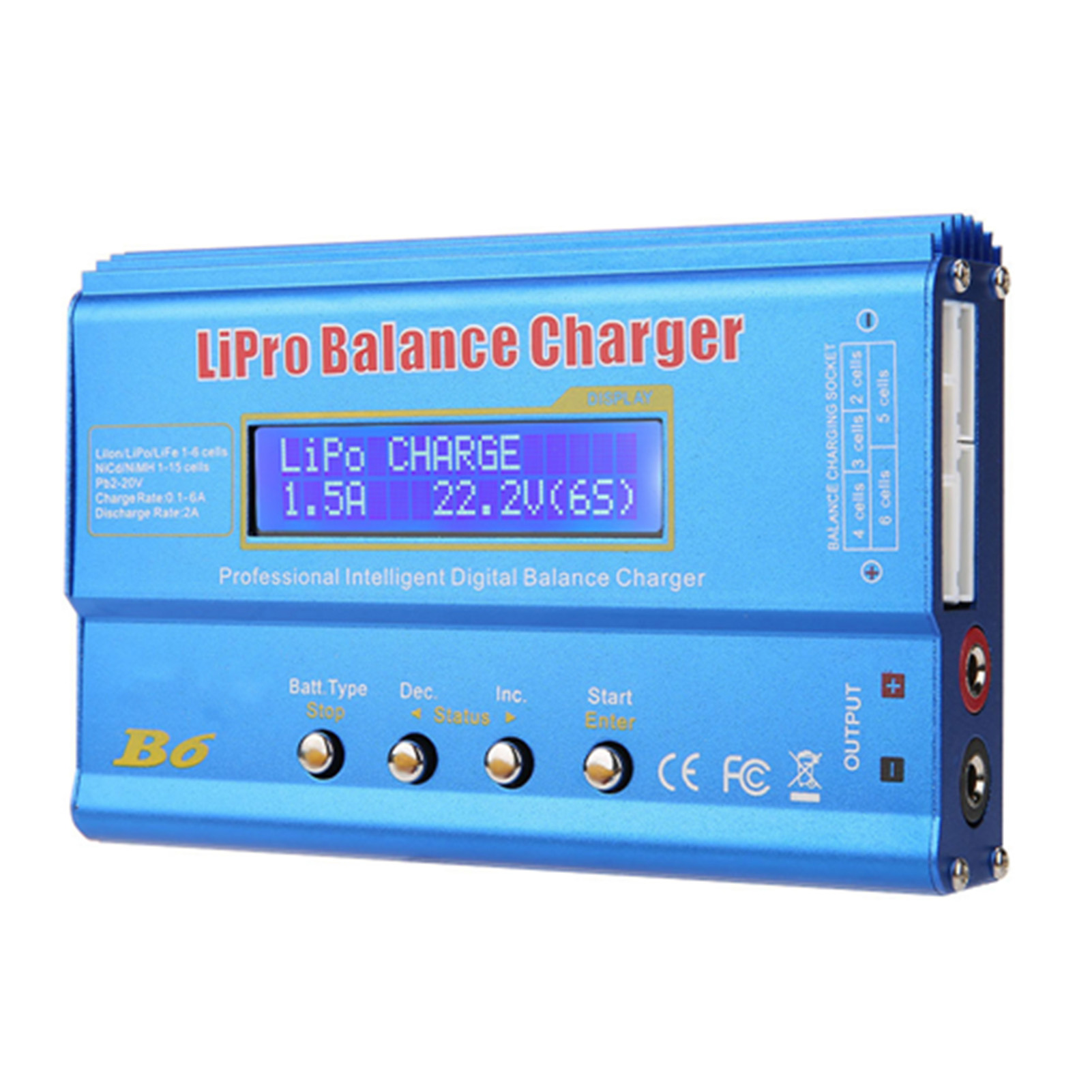 Chargeur/déchargeur D'Équilibrage Numérique Lcd B6 80w Pour Batteries Rc Llipo Nimh (sans Prise)