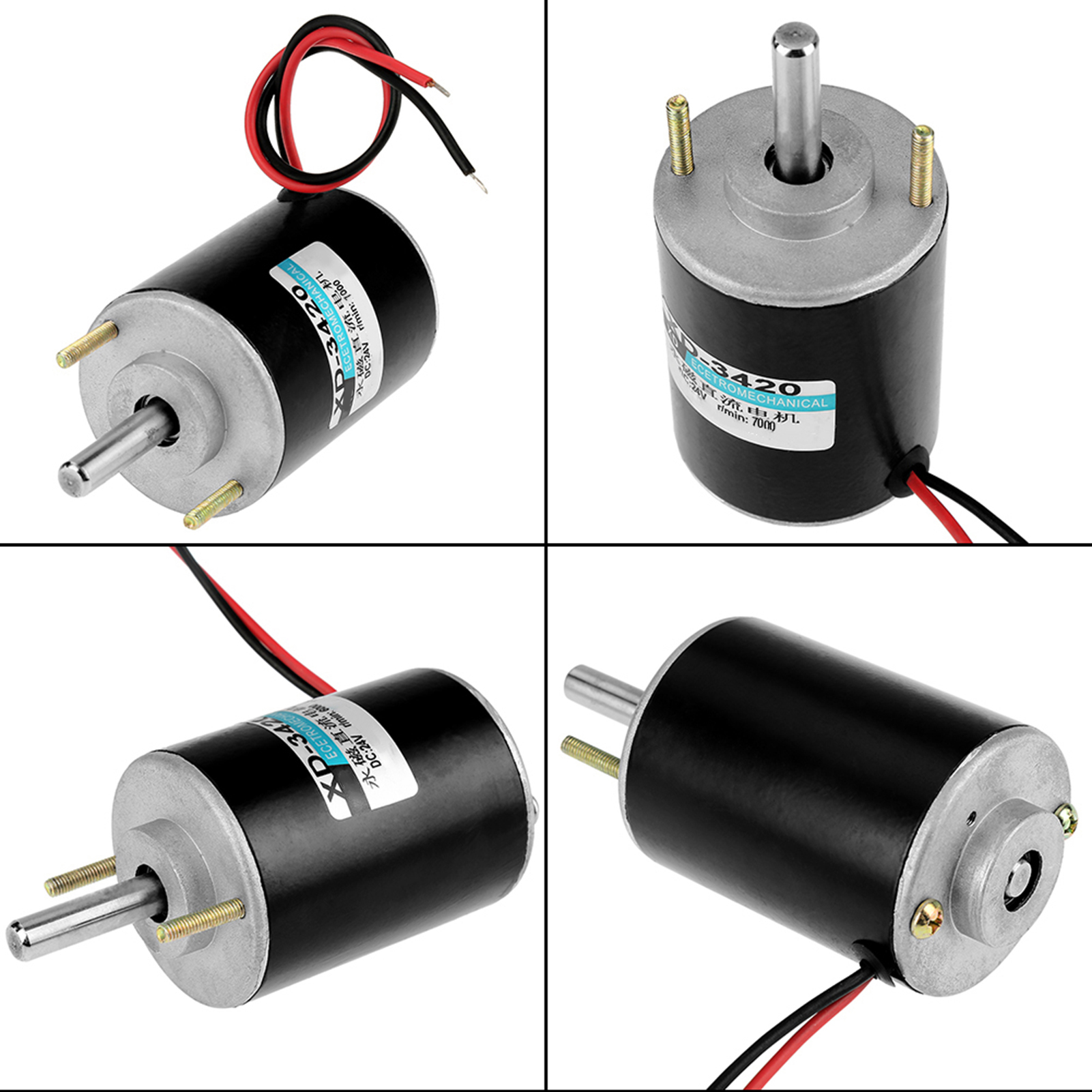 Moteur Cc À Aimant Permanent Xd-3420 30w Haute Vitesse Cw/ccw (24v 7000rpm)