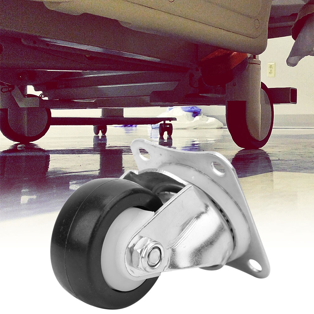 Roulette Pivotante Universelle En Tpu De 5 Cm (2 Po) Résistante À L'Usure Et Flexible Avec Roulement 6001zz Pour Chariot À Outils