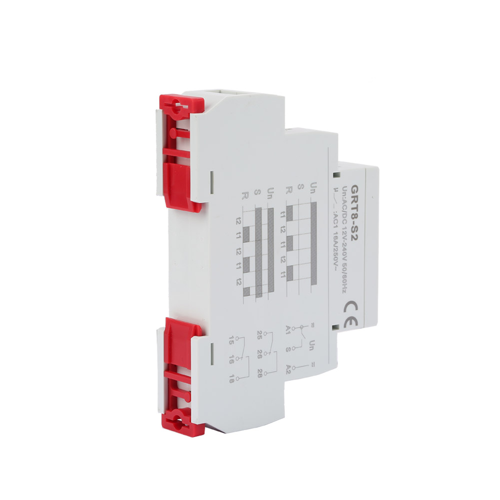 Minuteur Asymétrique Miniature Grt8-s2, Relais De Temporisation Marche/arrêt Avec Répétition De Cycle, Alimentation Ac/dc 12-240 V