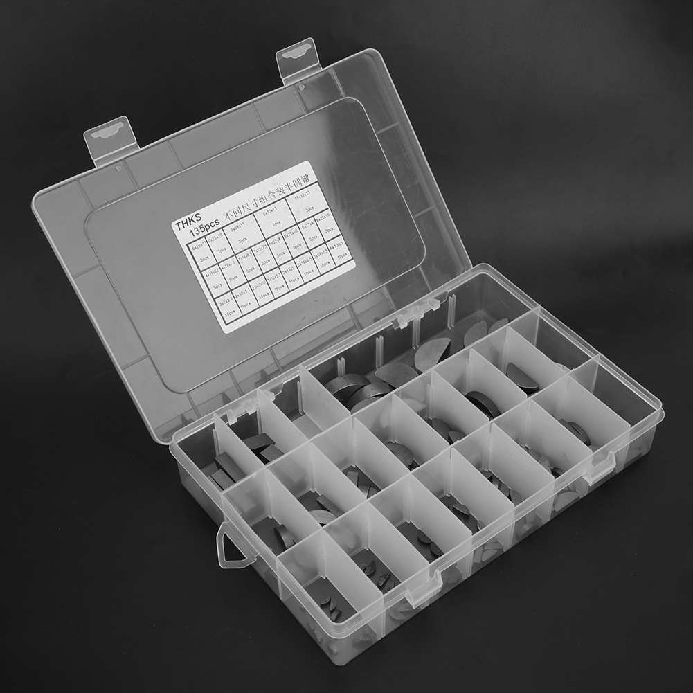 Kit D'Assortiment De 135 Clavettes Woodruff Pour Volant Moteur, Poulie Et Glissière De Vilebrequin, Destiné À De Multiples Usages.