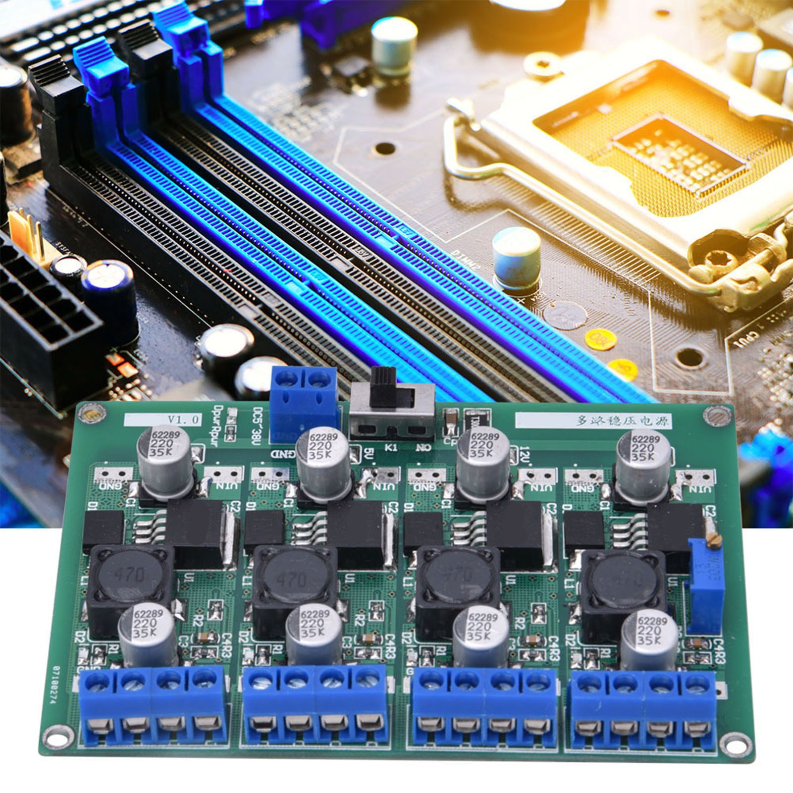 Module Convertisseur D'Alimentation À 4 Canaux Indépendants 3,3 V/5 V/12 V Réglable