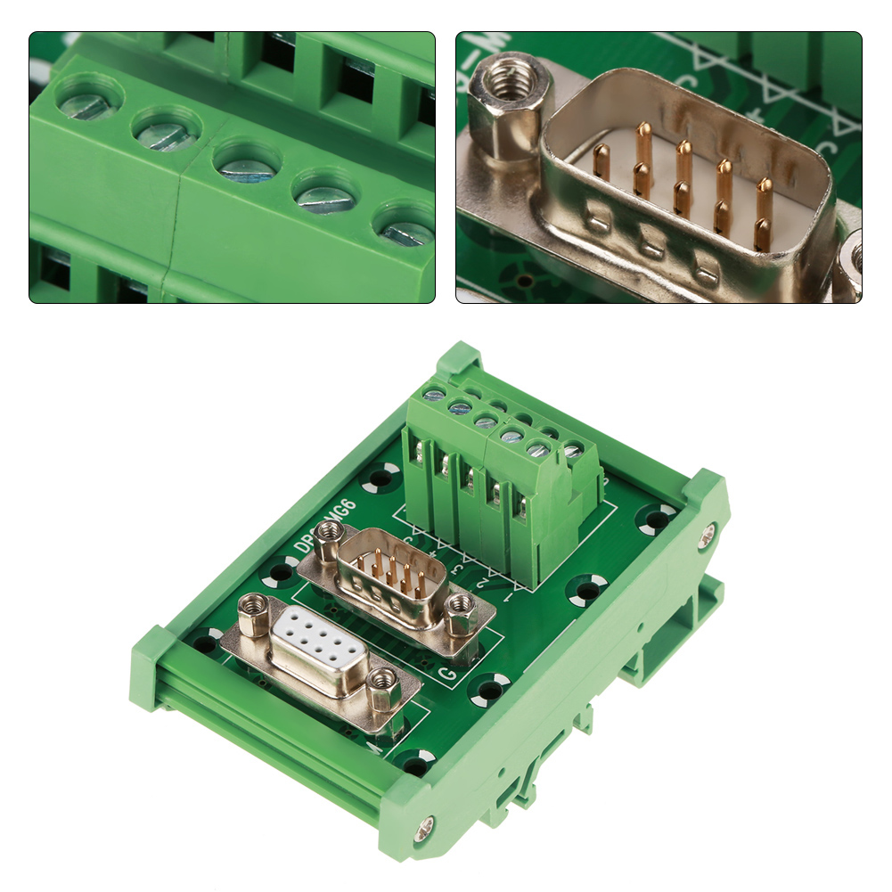 Module D'Interface Db9-mg6 Pour Montage Sur Rail Din, Carte De Dérivation Avec Connecteurs Mâle/femelle