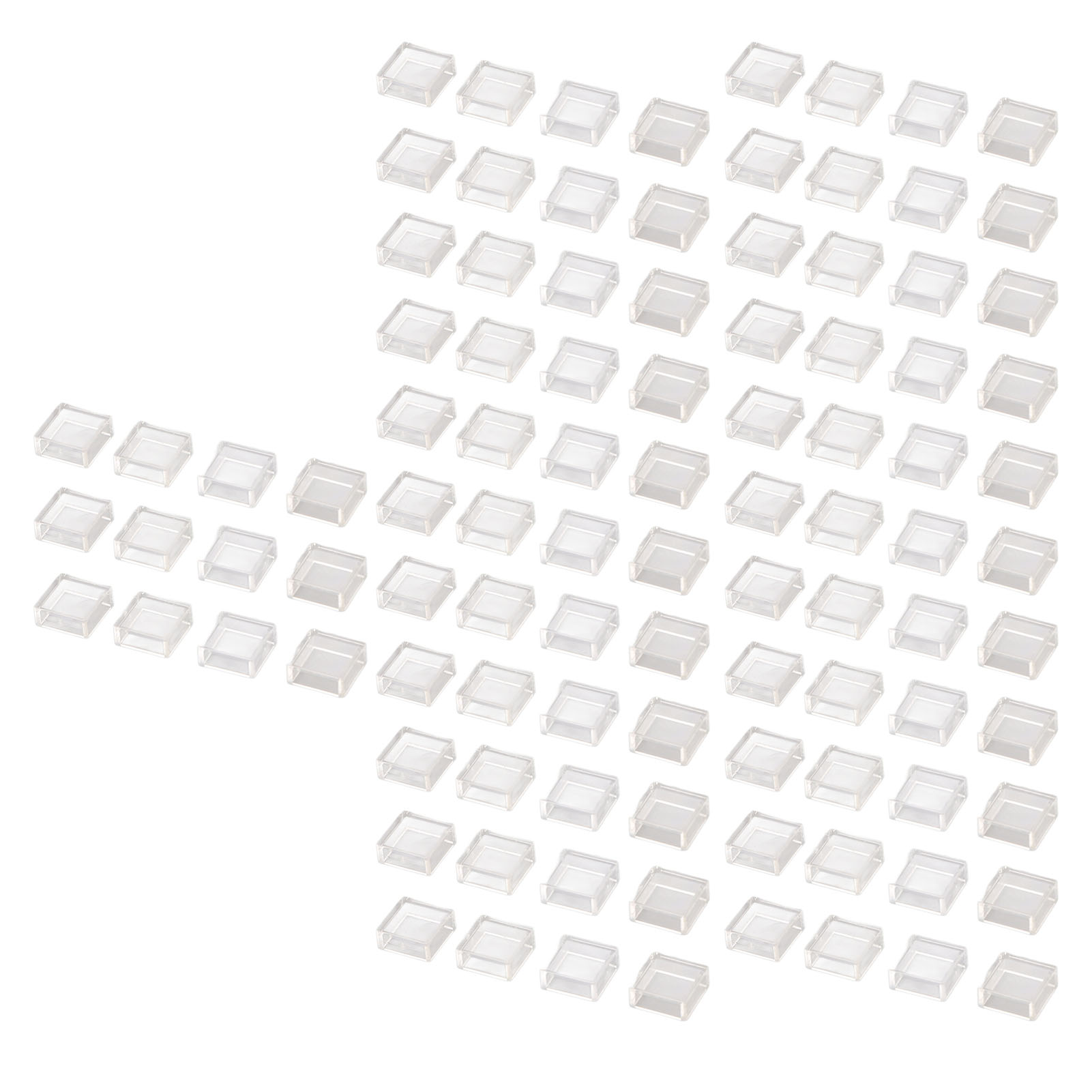Kit De 100 Capuchons Carrés Transparents En Abs Pour Boutons Tactiles