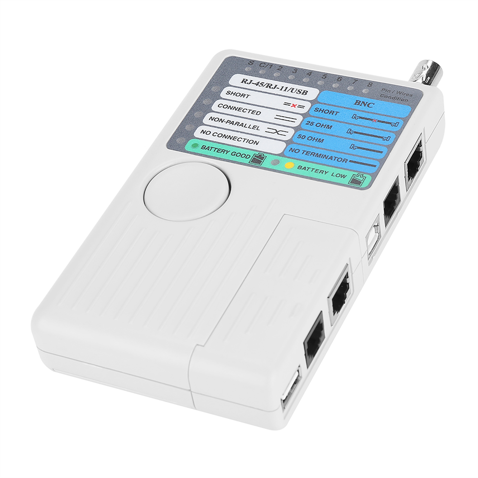 Testeur De Câbles Réseau Lan Portable 4 En 1 Avec Télécommande Rj11, Rj45, Usb Et Bnc Pour Câbles Utp Et Stp