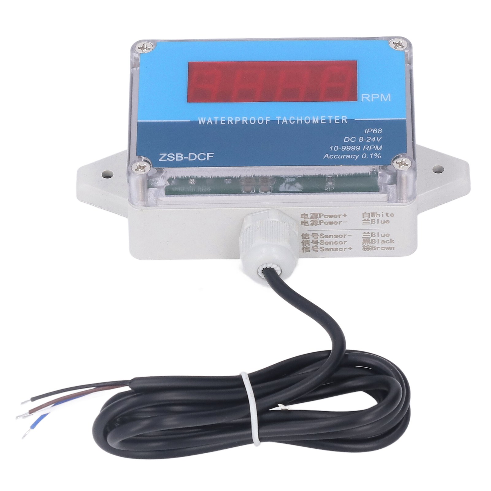 Tachymètre De Moteur, Capteur De Vitesse, Étanche Ip68, Affichage Numérique Led, 8 V Cc - 24 V Cc