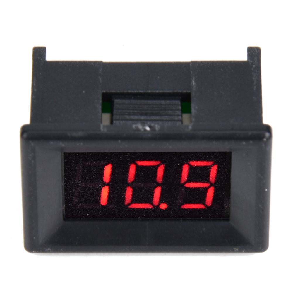 Voltmètre Numérique 0,36 Pouce, Deux Fils Cc 2,4-30 V, Affichage Led, Étanche (rouge)