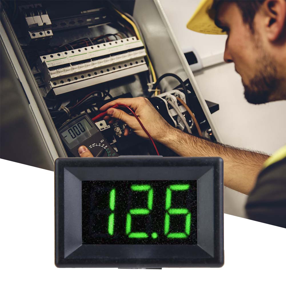Voltmètre Numérique 0,36 Pouce À Trois Fils Cc 0-100 V, Affichage Led, Étanche (vert)