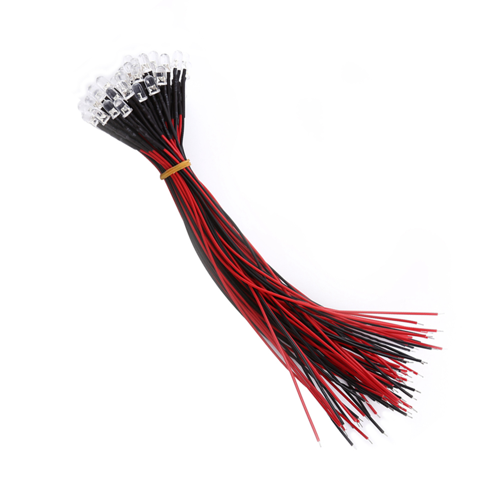 Lot De 50 Diodes Led Transparentes, Pré-câblées, 9-12 V Cc, 3, 5 Et 10 Mm, Lumière Blanche, Rouge, Bleue Ou Verte