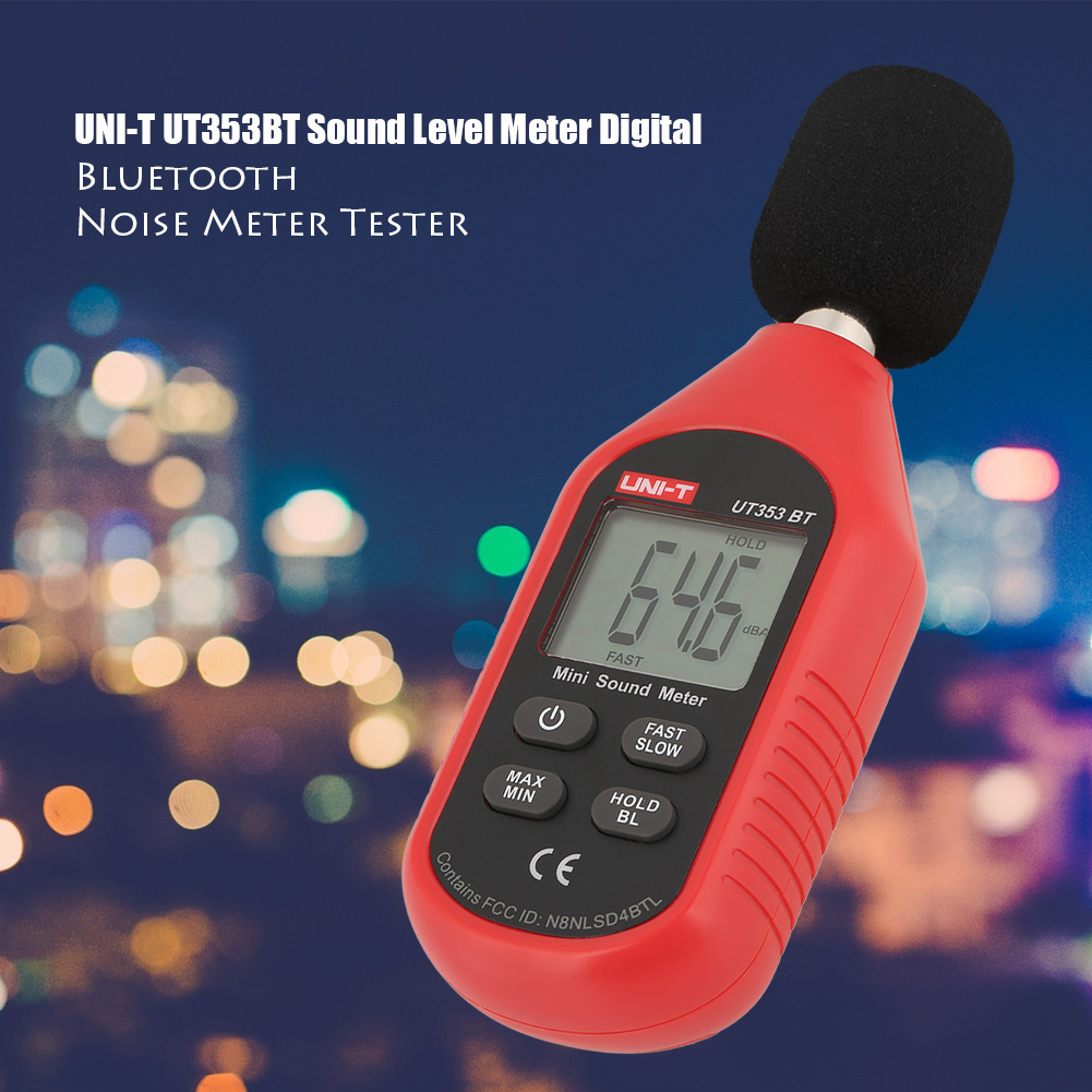 Sonomètre Numérique Bluetooth Uni T Ut353bt, Testeur De Niveau Sonore 30-130 Db