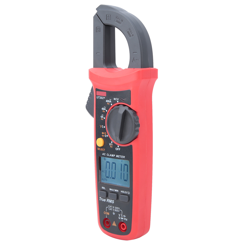 Pince Ampèremétrique Portable Uni T Ut202+ À Sélection Automatique De La Valeur Efficace Vraie (true Rms) Avec Écran Lcd