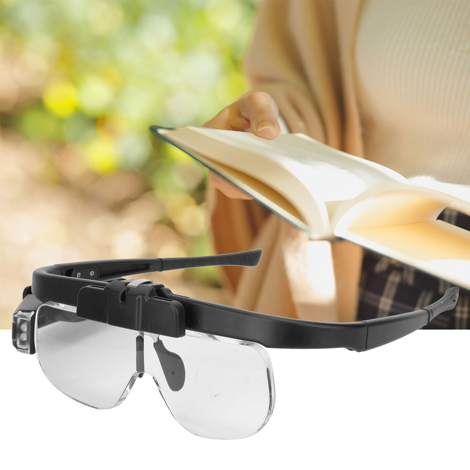 Loupe Frontale Rechargeable Professionnelle 4,5x Avec Led Pour La Lecture Et La Réparation