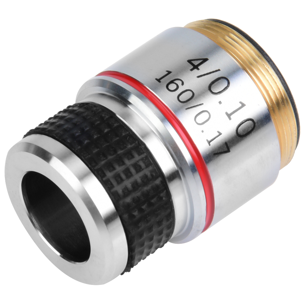 Objectif Achromatique 4x 185 Pour Microscope Biologique, Lentille 160/0,17