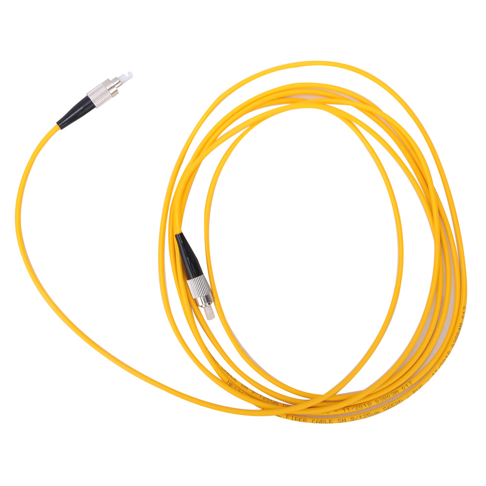Lot De 2 Cordons De Brassage Fibre Optique Monomode Fc/upc Vers Fc/upc De 3 Mètres, Jaunes