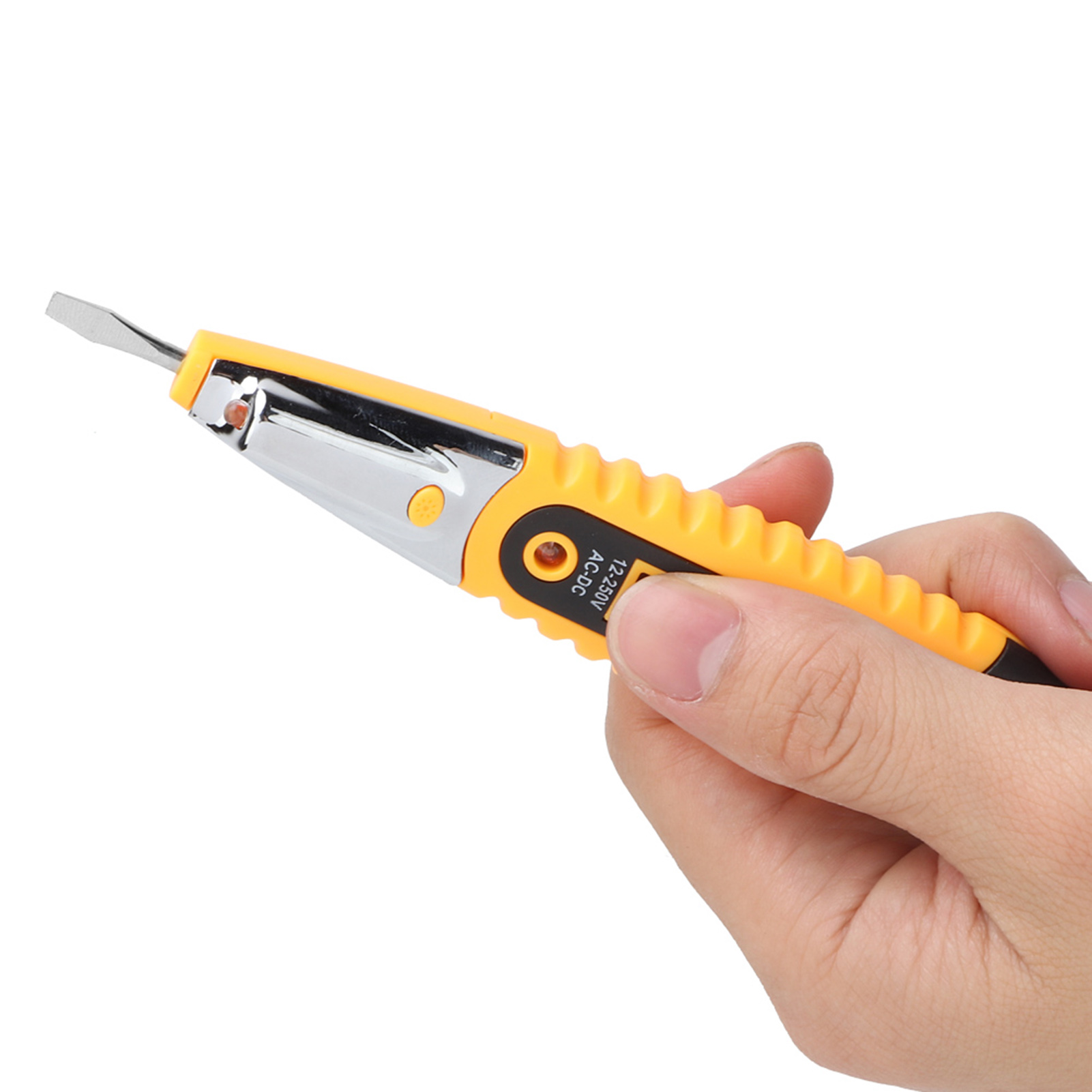 Crayon De Test Ac-2 Avec Affichage Led Hd, Détection Ac/dc 12-250 V Et Lampe De Nuit (jaune)