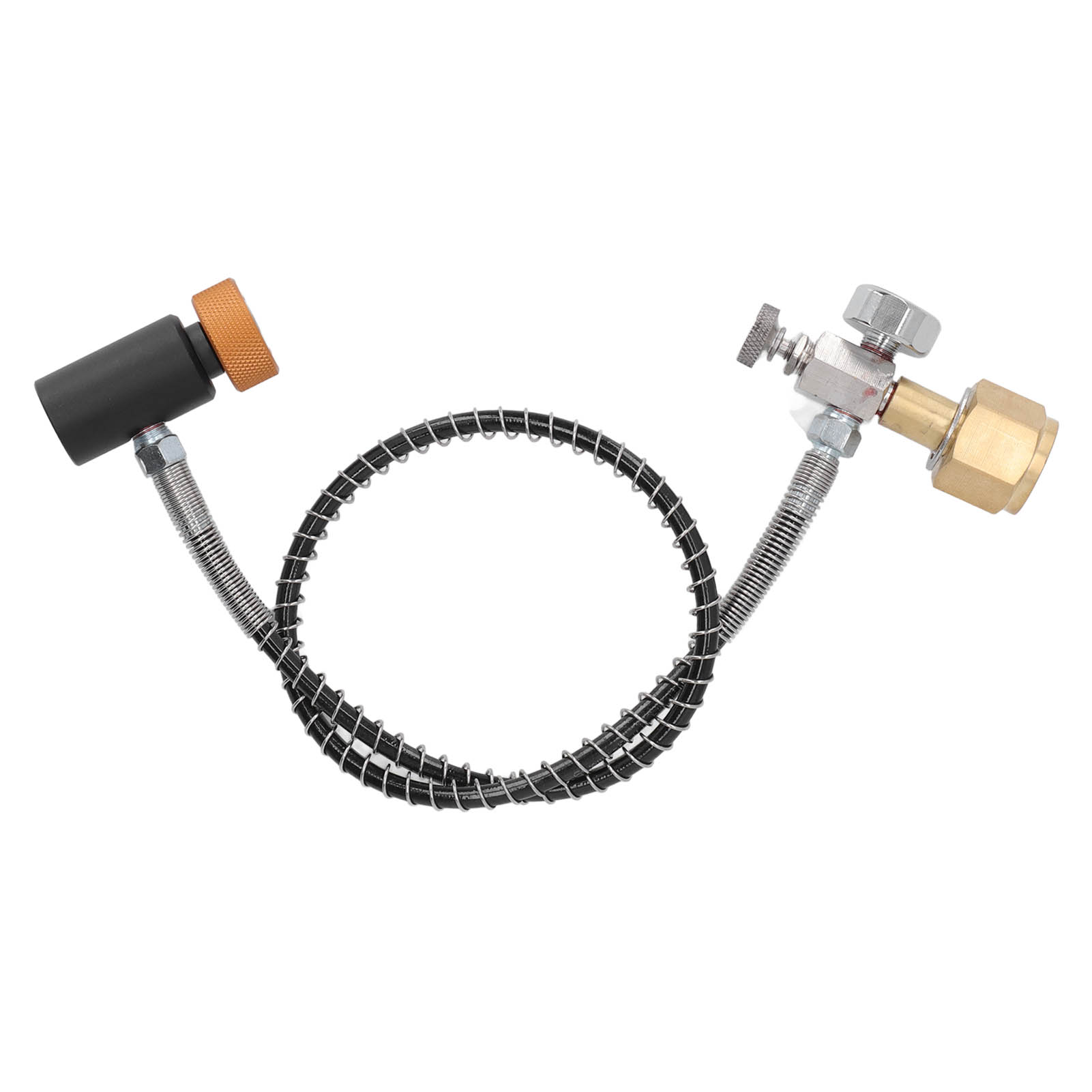 Adaptateur De Remplissage De Bouteille De Co2 Pour Canette De Soda Avec Tuyau Haute Pression De 61 Cm (24 Pouces) Pour Connecteur W21.8 14 Vers Tr21 4