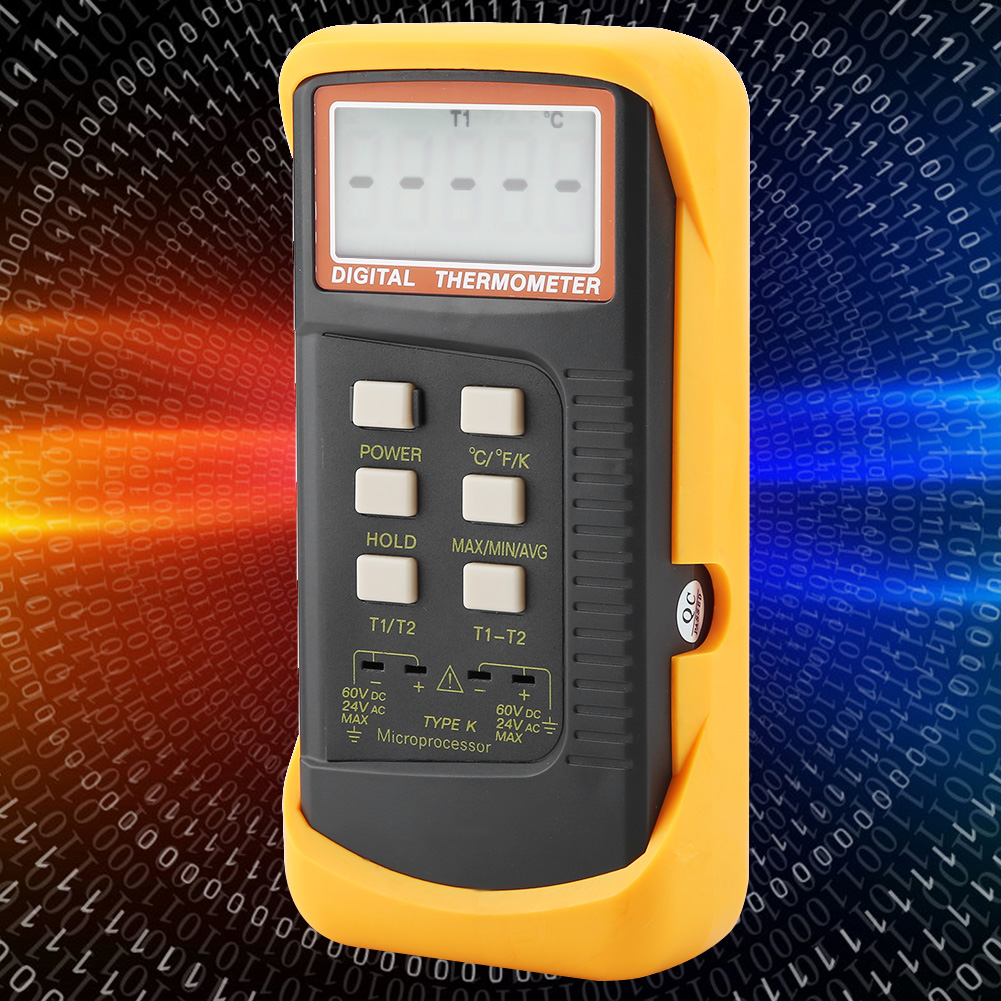 Thermomètre Numérique À Thermocouple Double Canal Type K 6802ii -50 °c À 1300 °c