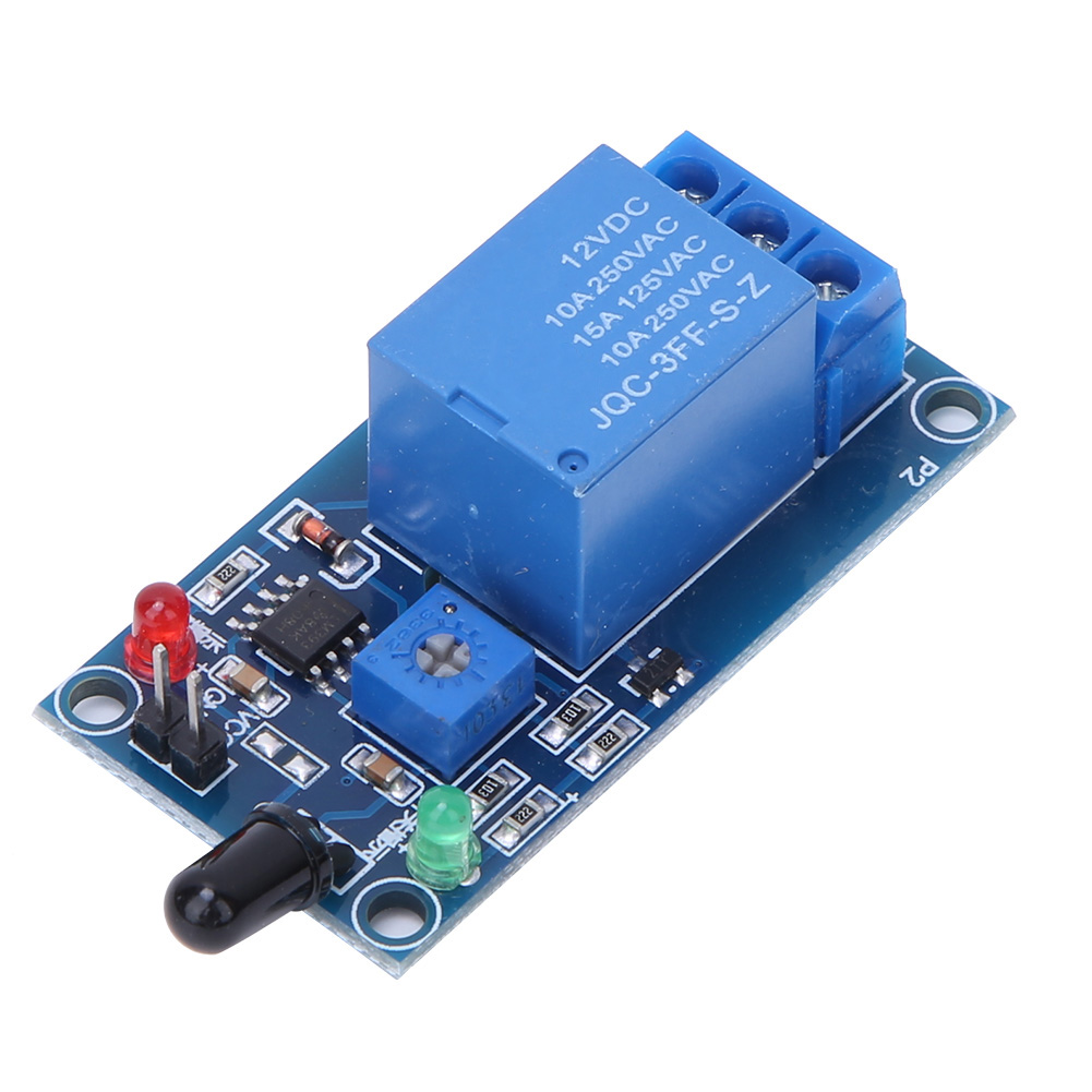 Module De Capteur De Détection D'Incendie Infrarouge, Module De Relais De Détection De Flamme 12 V Cc 7601100 Nm