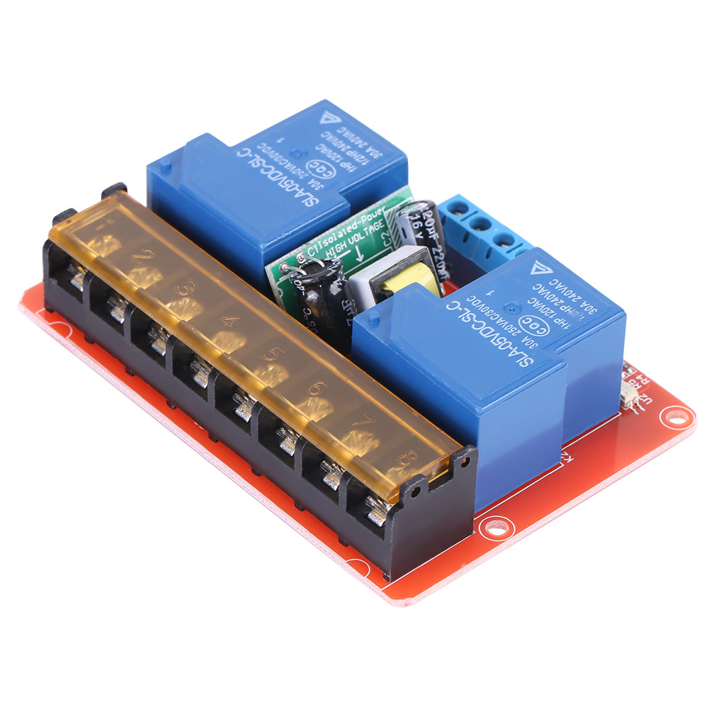 Module De Relais Haute Puissance 2 Canaux 30 A Ac100v-250v Avec Interrupteur De Déclenchement Haut/bas Dc5v