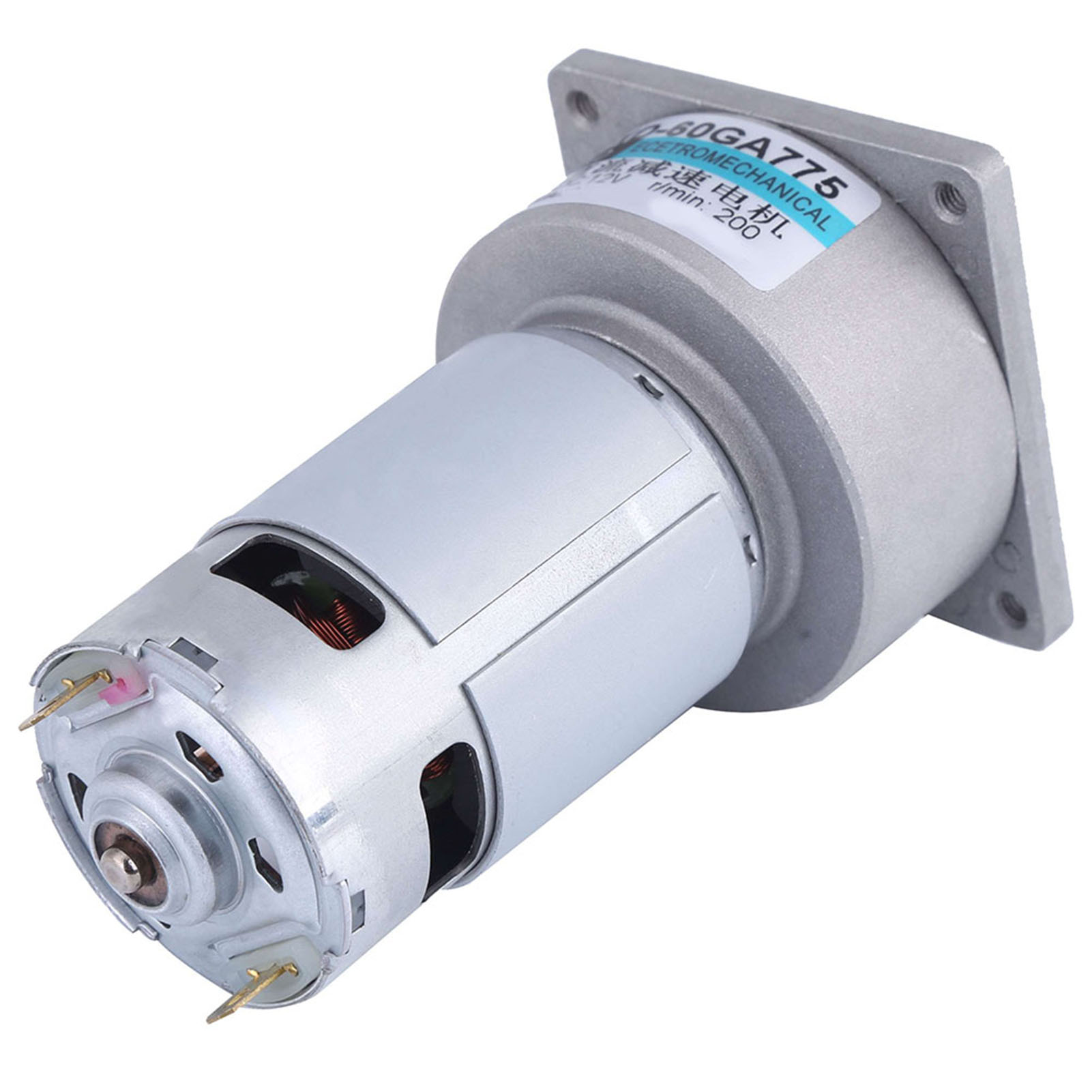 Moteur Micro Cc À Engrenages 60ga775 Dc12v 35w À Couple Élevé Et Vitesse Réglable (200 Tr/min)