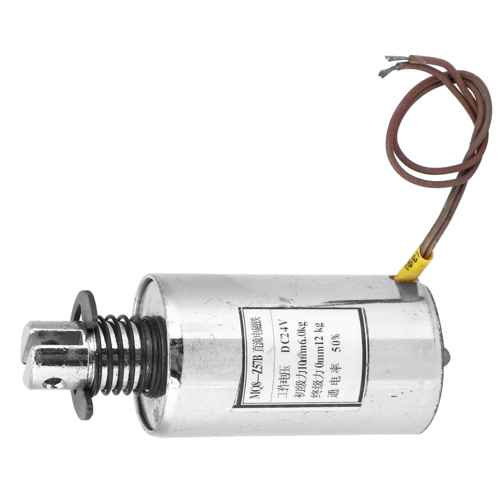 Électroaimant À Solénoïde Cc Cylindrique De Type Push-pull Pour L'Automatisation Industrielle 117,6 N 24 V Cc Mq8-z57b