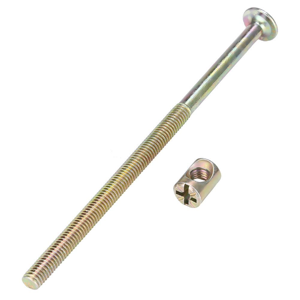 Lot De 10 Boulons À Tête Cylindrique M6 En Acier Au Carbone De 120 Mm Pour Meubles, Avec Écrous Cylindriques De 6 Mm.
