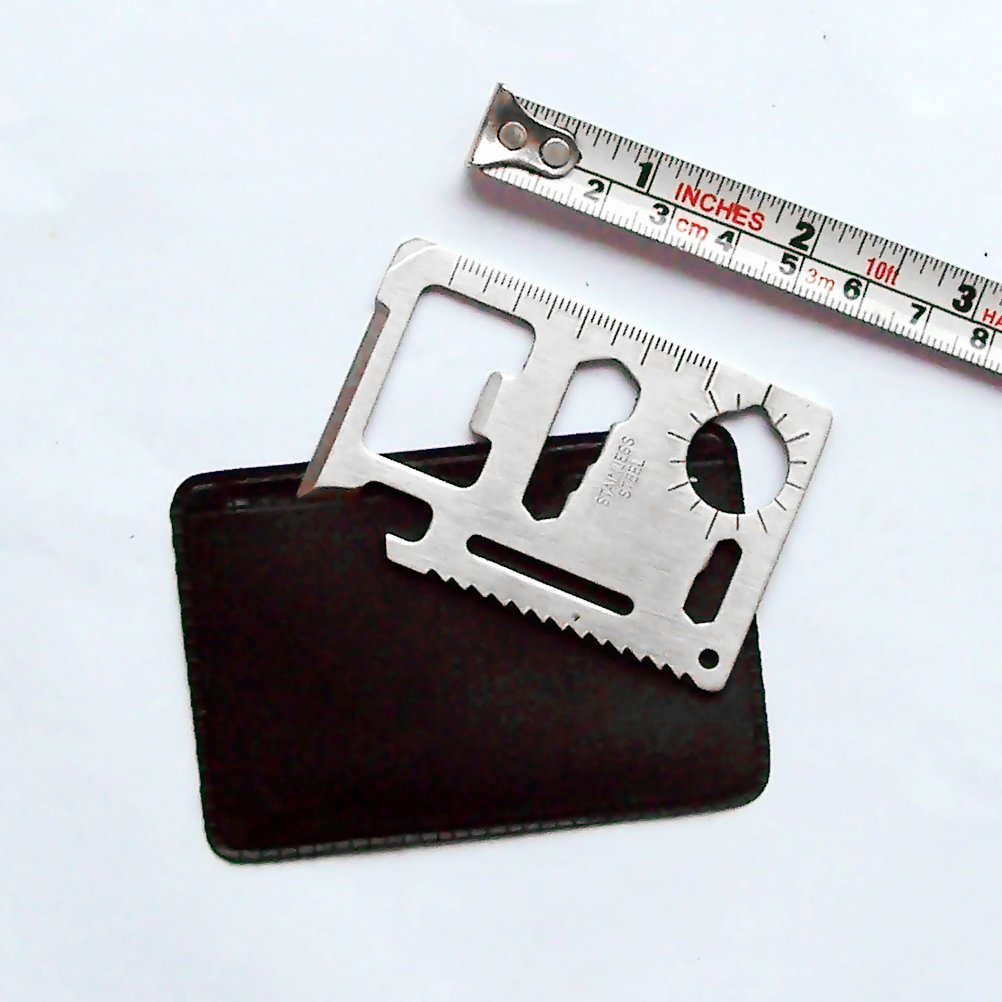 Outil De Survie 11 En 1 Pour Cartes De Crédit Et Ouvre-bière, Se Glisse Parfaitement Dans Votre Portefeuille. Idée Cadeau Pour Lui.