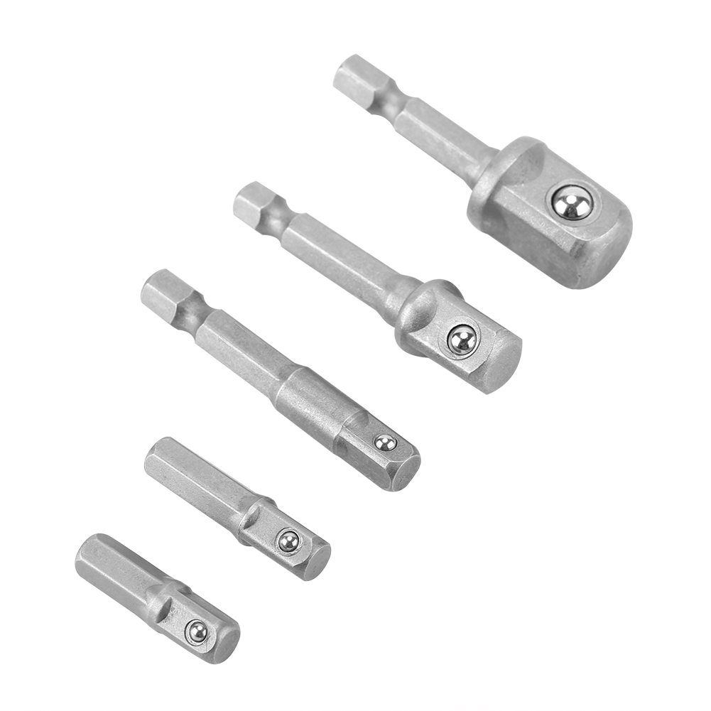 Ensemble De 5 Adaptateurs Pour Embouts De Douille À Tige Hexagonale Vers Tête Carrée (3 Pièces 50 Mm + 25 Mm + 30 Mm)