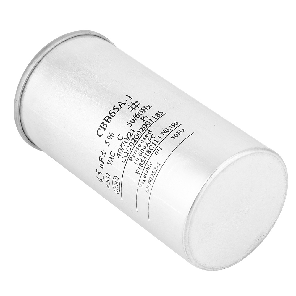 Condensateur Cbb65 45uf 450v À Feuille D'Aluminium Pour Compresseur De Climatisation, Condensateur De Démarrage