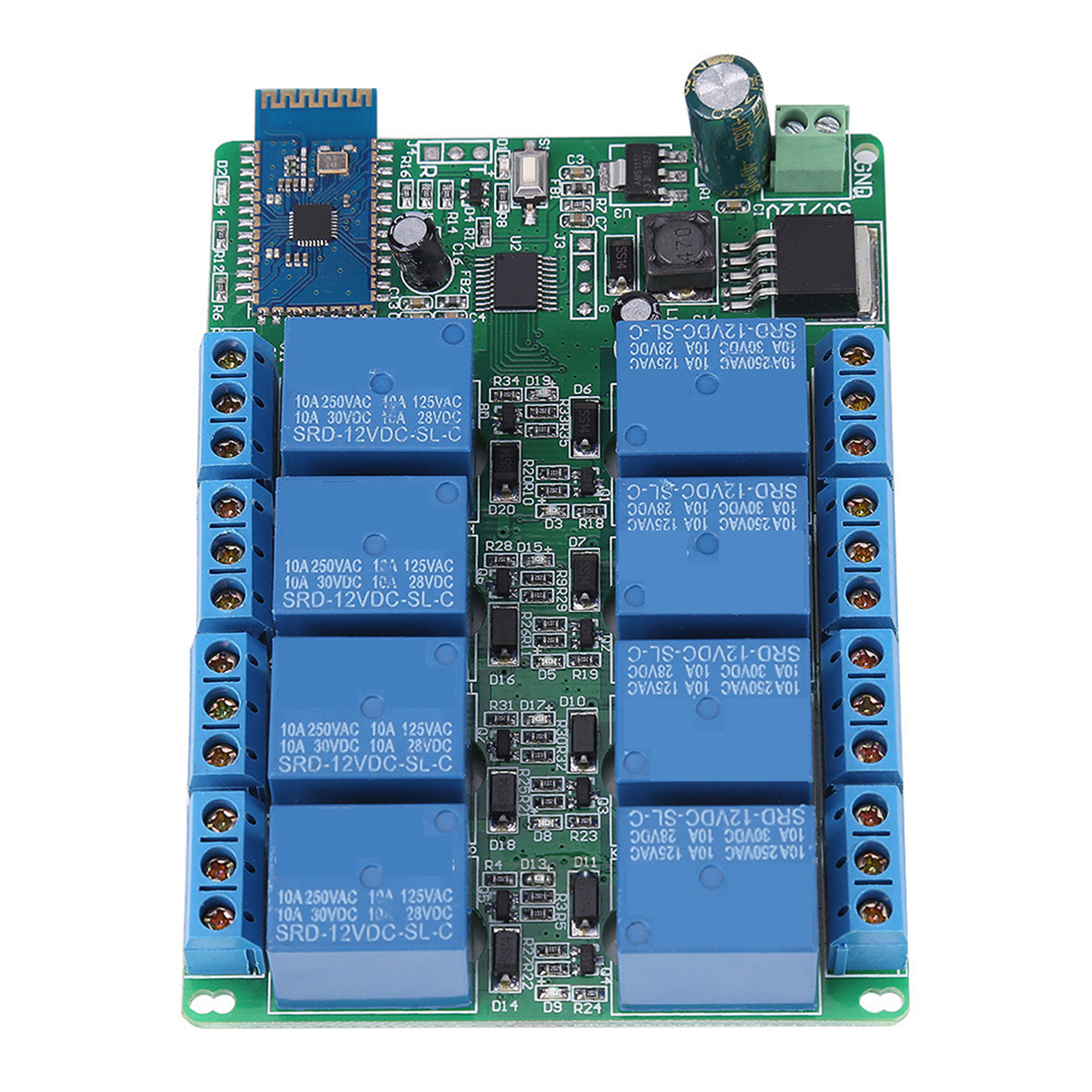 Relais Bluetooth 8 Canaux, Télécommande Mobile Android, Interrupteur Pour Moteur Et Éclairage