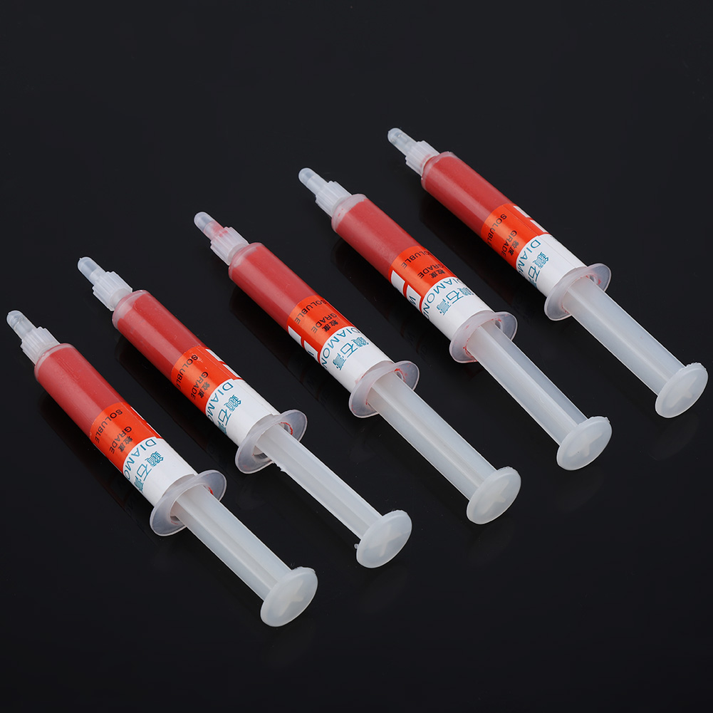 Ensemble De 5 Tubes De Pâte À Polir Diamantée, Composé De Rodage, Pâte Abrasive, Aiguille W3.53000