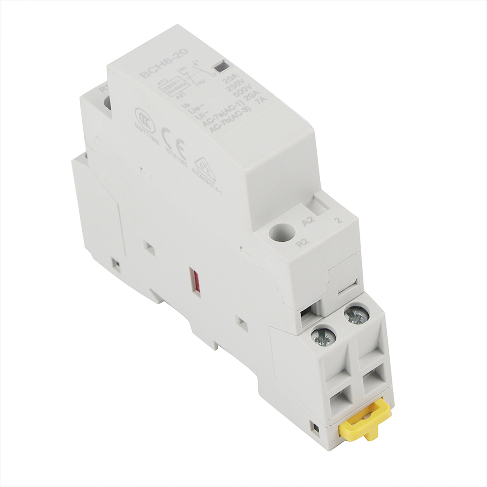 Contacteur Ca Domestique 2p 20a, Montage Sur Rail Din, 1no 1nc (220v/230v)