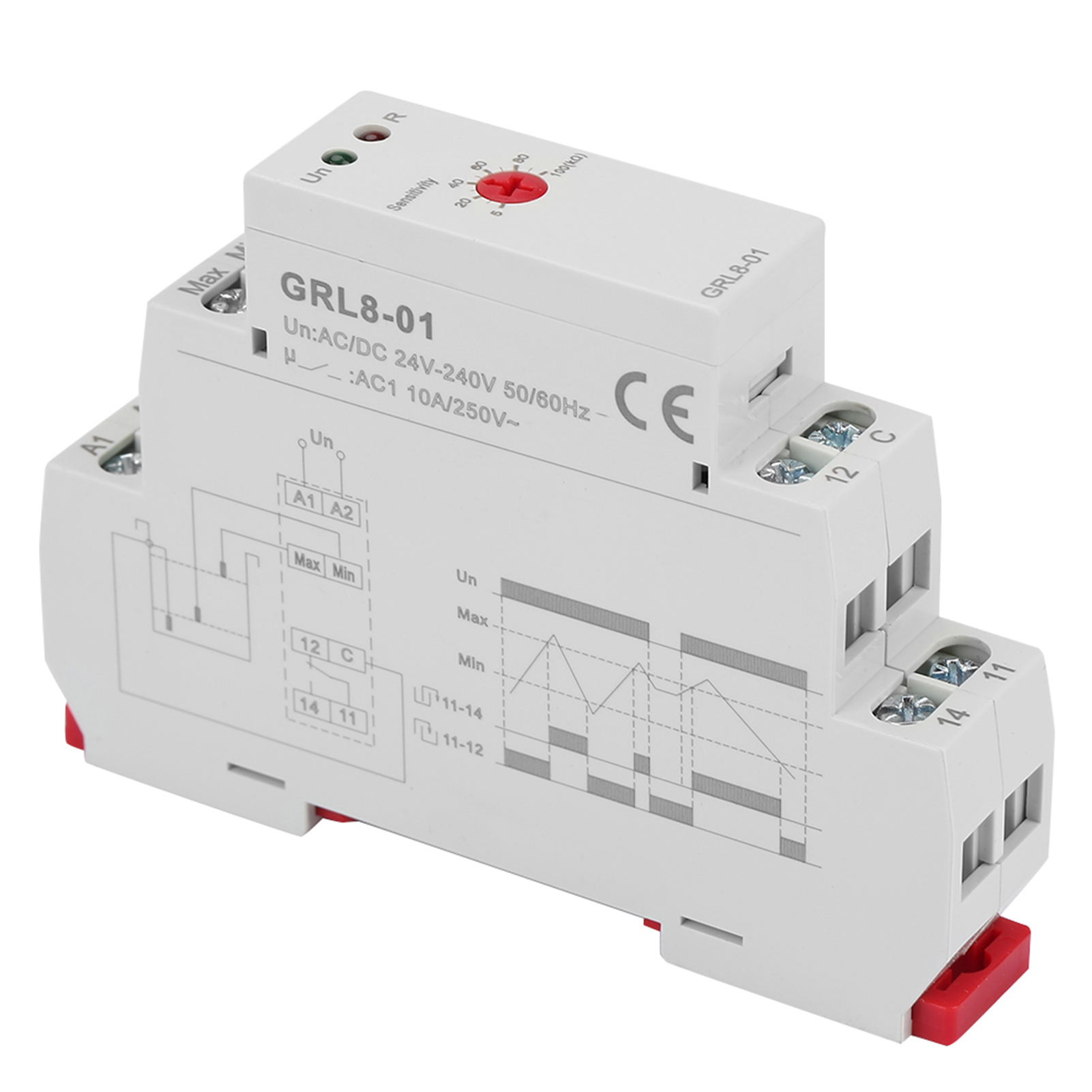 Relais De Contrôle De Niveau De Liquide Grl8-01, Contrôleur De Niveau D'Eau 10 A Ac/dc 24 V-240 V