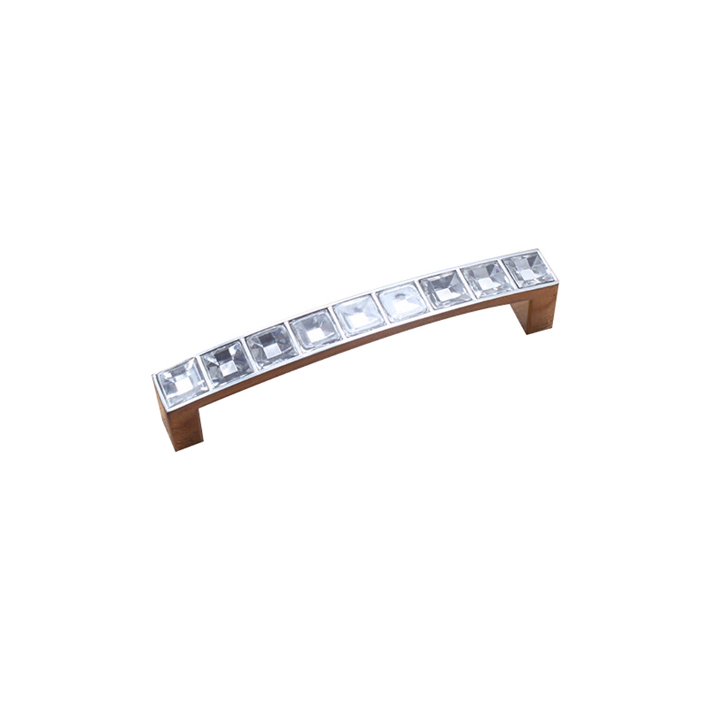 Poignée De Porte, Tiroir, Placard, Armoire Ou Meuble En Verre Cristal Brillant (chrome 96 Mm)