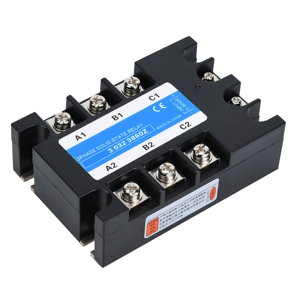 Relais Statique Triphasé 3-32 V Cc, Équipement Électrique Cc/ca Pour Machines Cnc (berm-3 032 3860z (60 A))