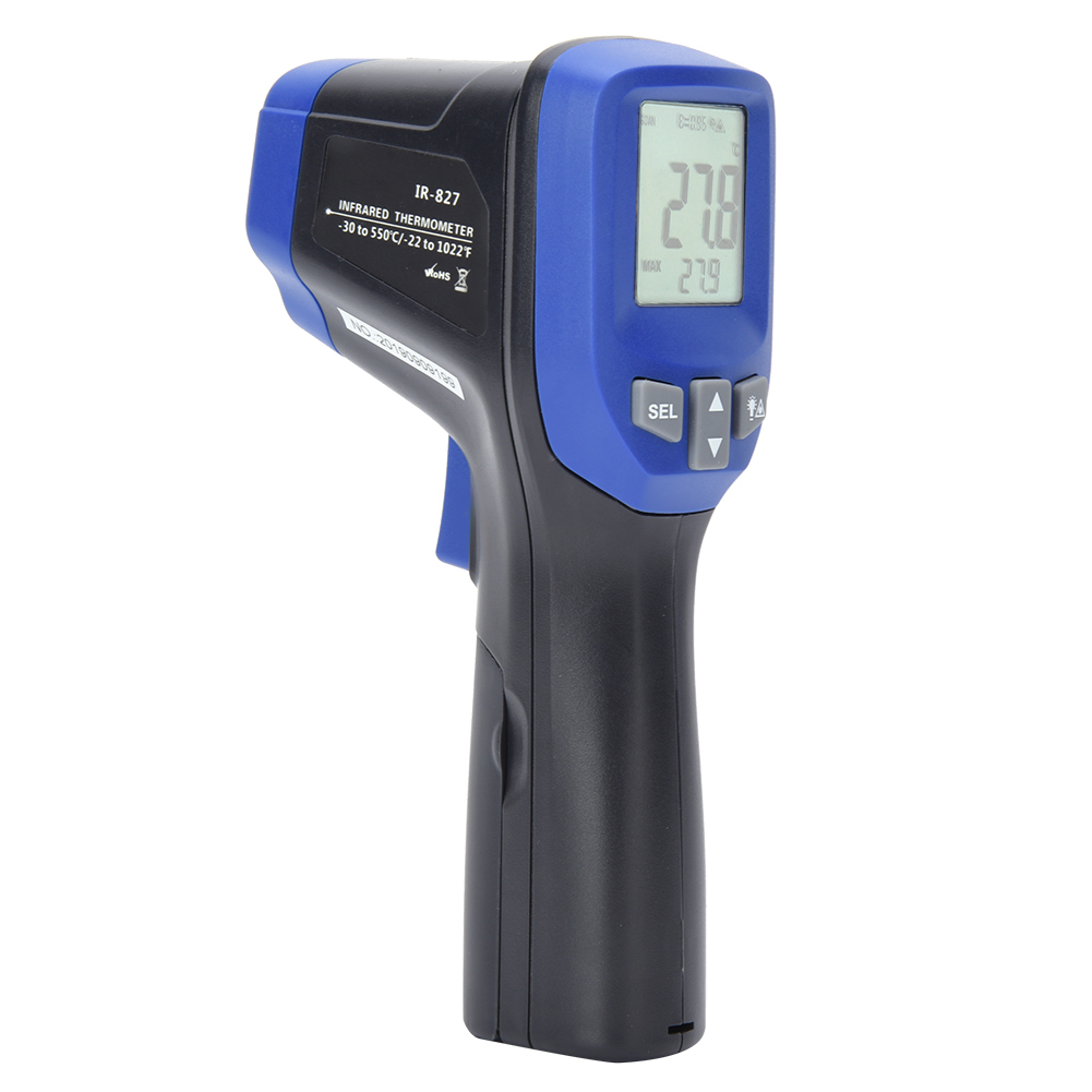 Thermomètre Infrarouge Numérique Portable Ir-827 Mini, Format 12:1, Pour Usage Extérieur