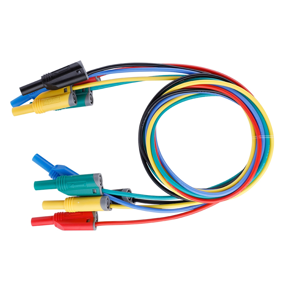 Lot De 5 Cordons De Test De Sécurité En Silicone Souple Avec Fiches Bananes 4 Mm P1050-1, Calibre 14 Awg, Pour Multimètre.