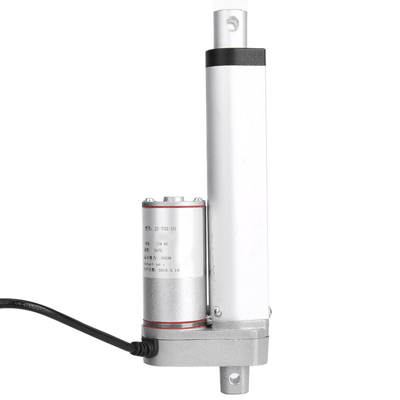 Actionneur Linéaire Électrique Js Tgz U1, Moteur Cc, Actionneur Multifonction 30 Mm S 300 N 12 V Cc Ip45 (50 Mm)