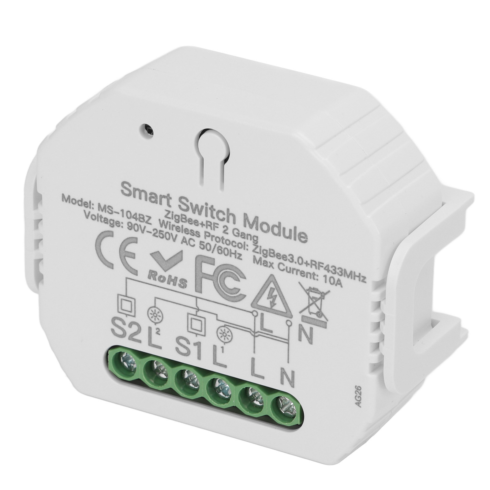 Module Variateur Intelligent À 2 Voies, Commande Par Application, Montage Encastré, 90-250 V
