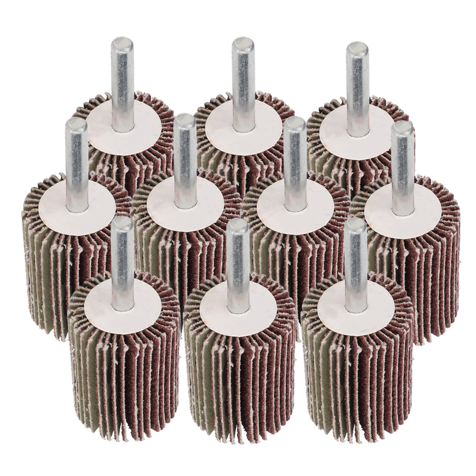 Lot De 10 Disques De Ponçage À Lamelles, Tige De 6 Mm, 30 X 40 X 6 Mm