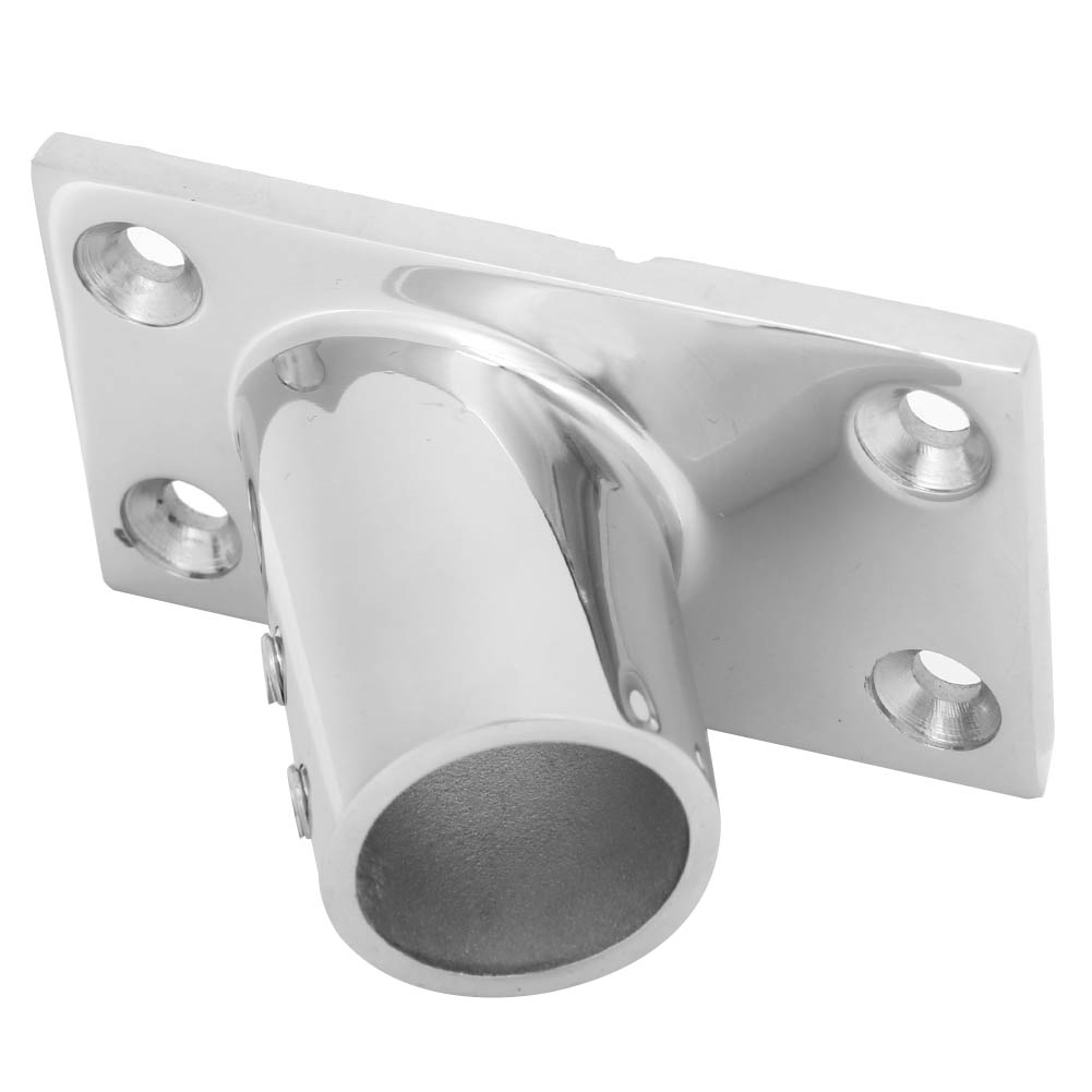 Raccord De Rambarde Pour Bateau, Angle De 60 Degrés, Acier Inoxydable 316 Renforcé, Base Rectangulaire 7/8 Po