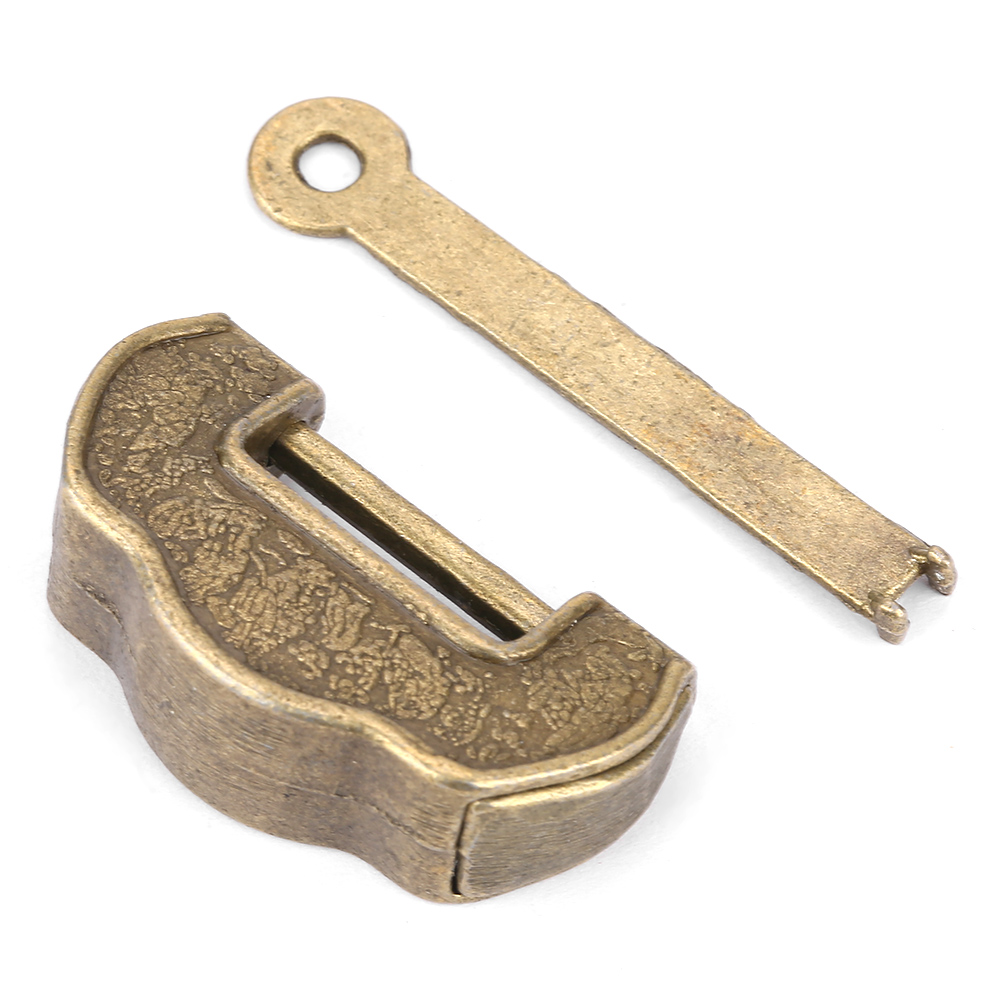 Cadenas Chinois Vintage Style Rétro Antique Avec Clé Pour Boîte À Bijoux, Tiroir Ou Armoire (petit Modèle)