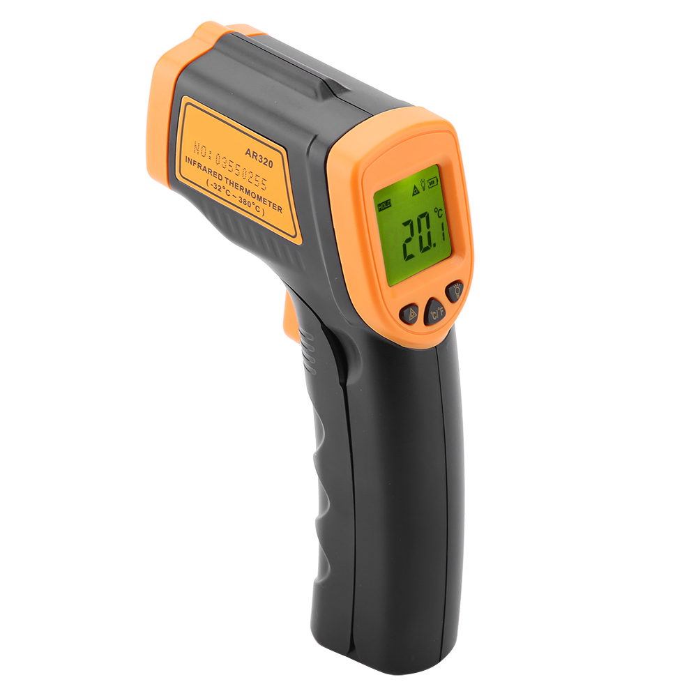 Thermomètre Infrarouge Numérique Laser Sans Contact Smart Sensor Ar320 Avec Écran Lcd, Plage De Mesure 32℃380℃