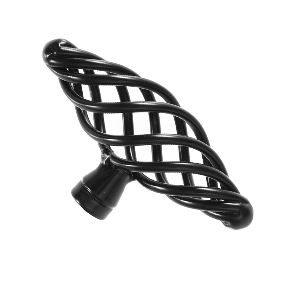 Poignée De Porte De Meuble En Fer Noir Mat, Style Cage À Oiseaux, Style Simple (3-0)