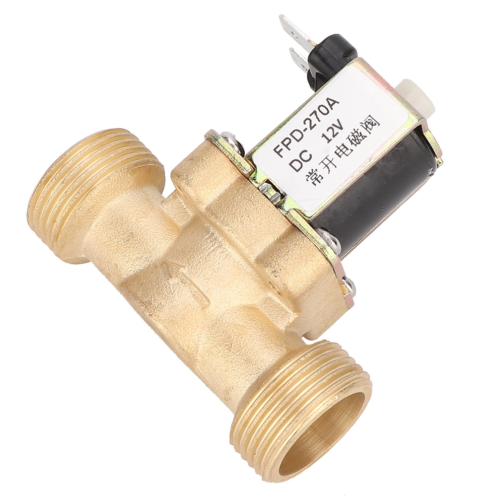 Électrovanne Solénoïde En Laiton G3/4" Normalement Ouverte, Interrupteur D'Entrée D'Eau (dc12v)