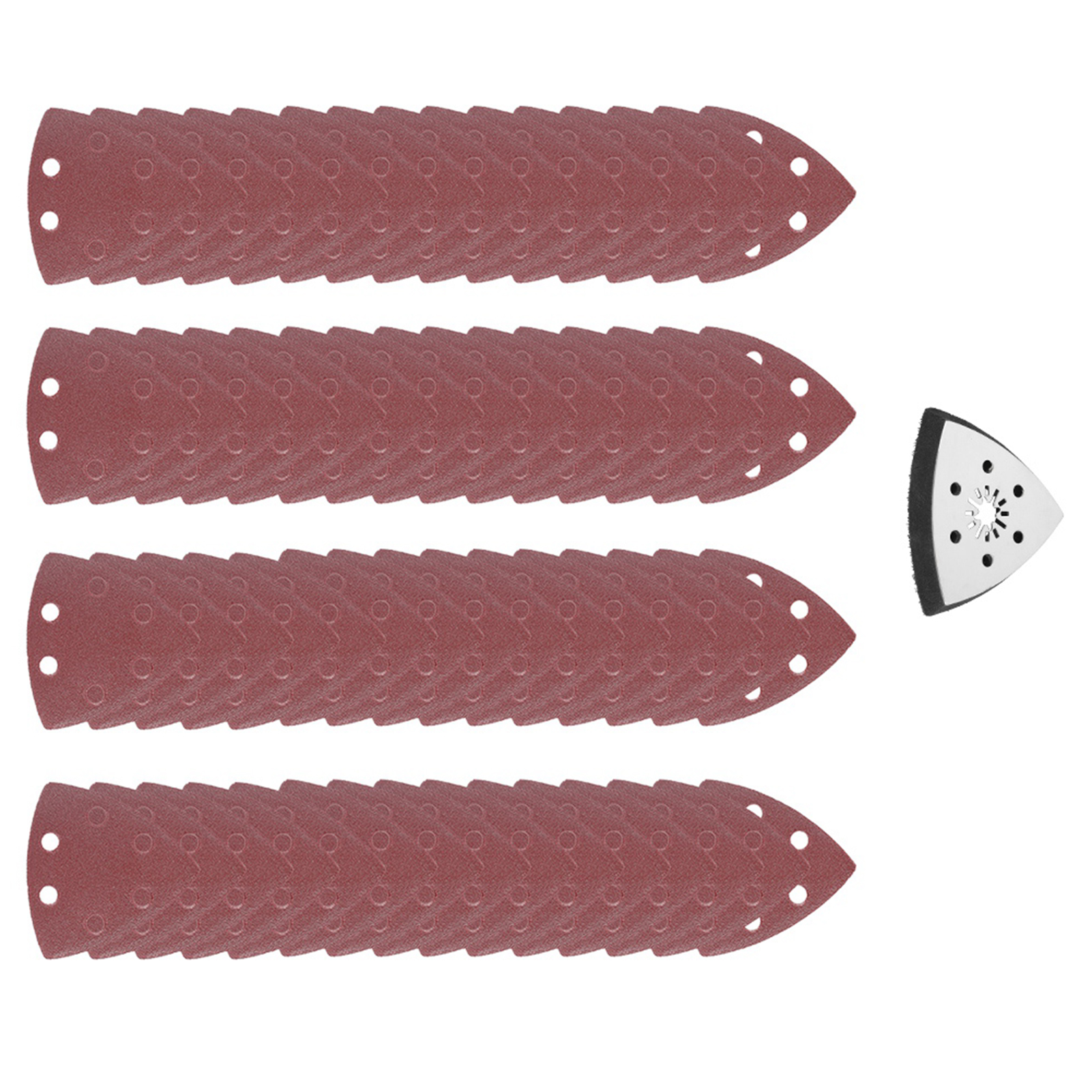 Lot De 61 Disques De Ponçage Triangulaires De 90 Mm À 6 Trous Pour Outils Multifonctions Oscillants.