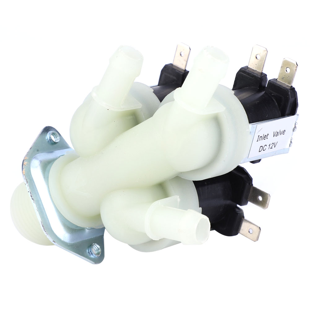 Électrovanne En Plastique Normalement Fermée, 1 Entrée, 3 Sorties, Pour Appareils Ménagers, G3/4, 12 V Cc